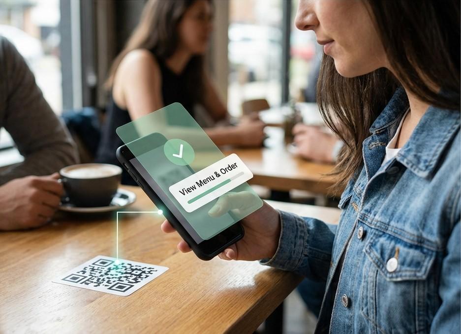 QR-kode giver adgang til udvidet information på fysisk materiale.